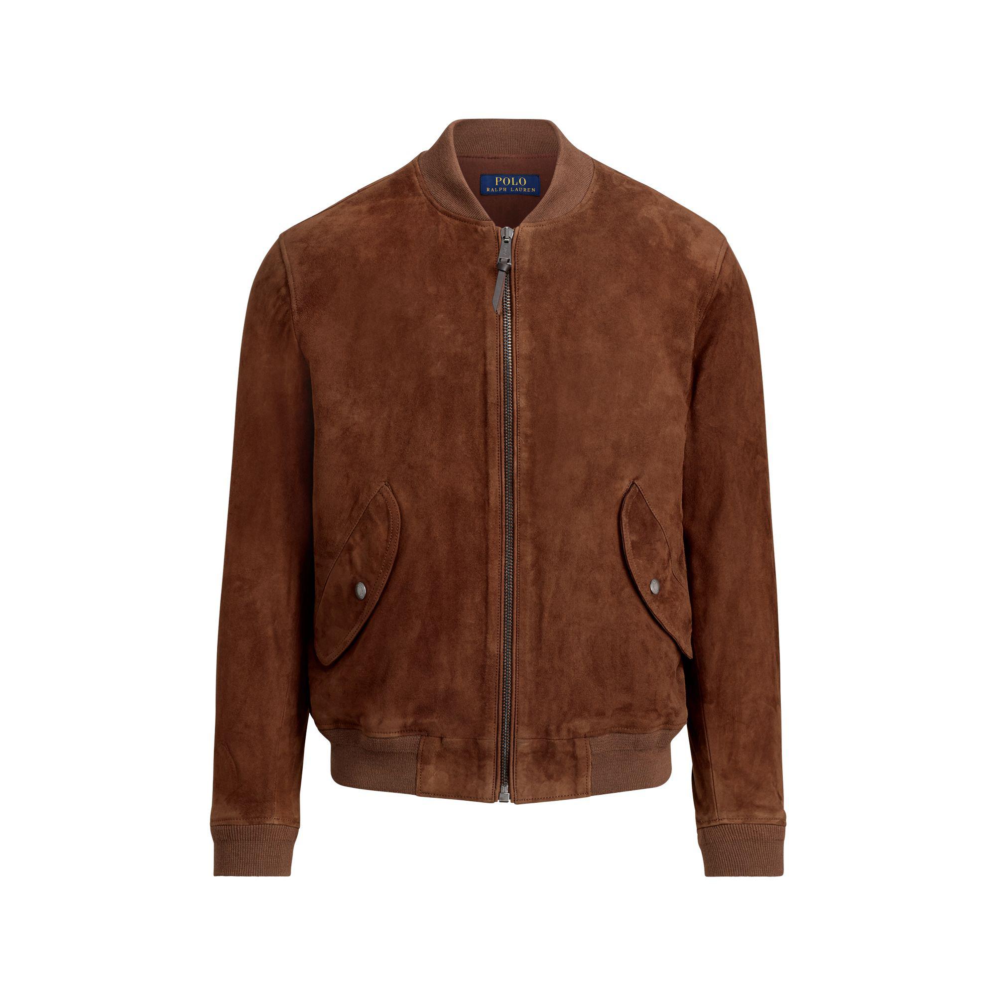Suede bomber jacket
