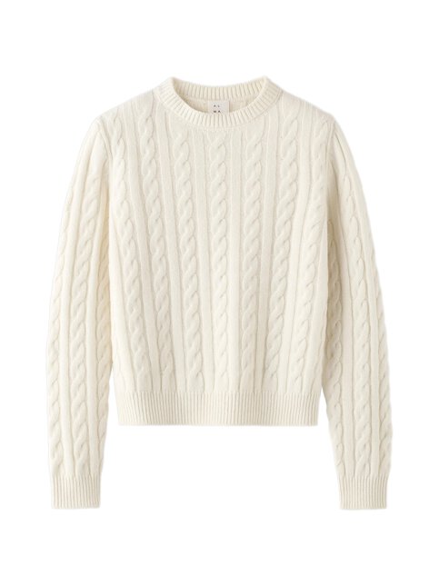 Cream cable knit